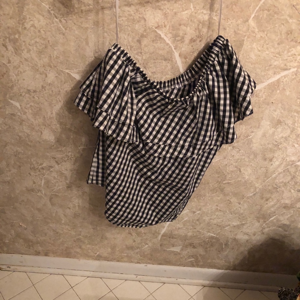 NORDSTROM Black and white checked shirt